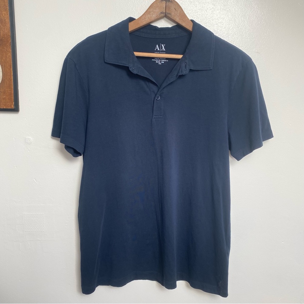 Armani Exchange Navy Polo